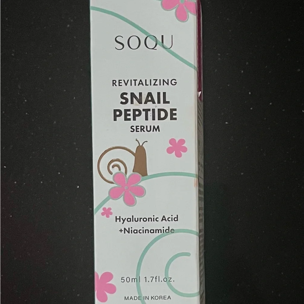 SOQU Snail Peptide Serum Korean Skincare hyaluronic acid niacinamide